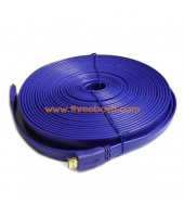 Cable DP HDMI M/M Slim สายแบน ( 10M) คละสี Three Boy